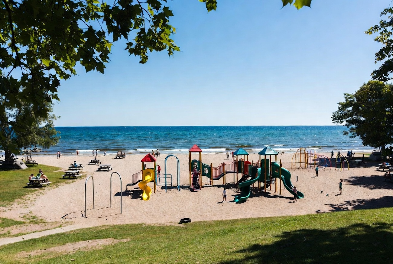 Free things to do with kids at Lakeview Park Oshawa beach playground Ontario 2026