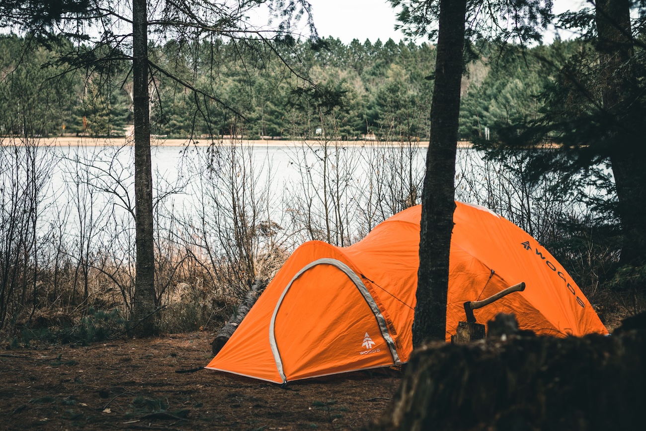Campsite near the Old Ausable Channel at Pinery Provincial Park