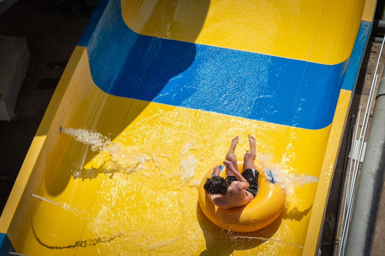 186-foot twister waterslide at Lake Lisgar Waterpark Tillsonbur