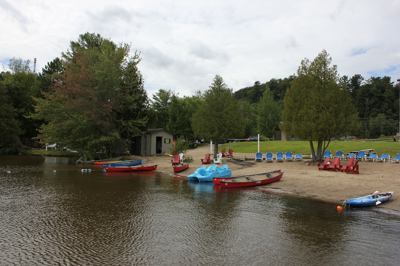 Accessible sandy beach at Thessalon Lakeside Park Campground